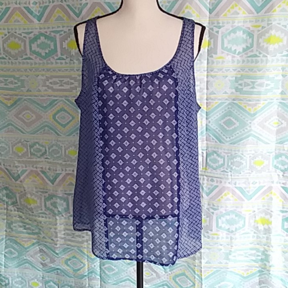 Old Navy XL Sleeveless Navy Blue Blouse